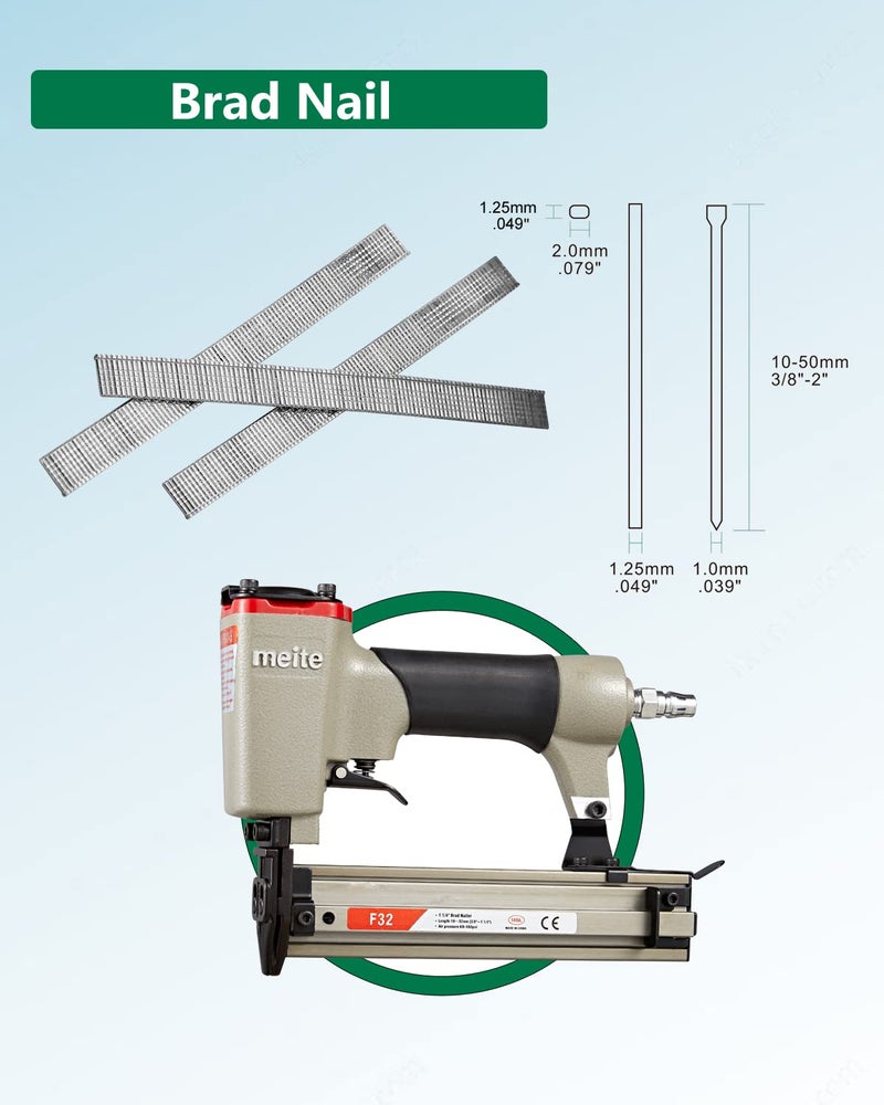 meite 18 Gauge Brad Nails 3/4-Inch, 5,000 Counts Galvanized Brad Nail Ideal for 18GA Pneumatic, Electric Brad Nailer Gun (1 Box) - Image 3